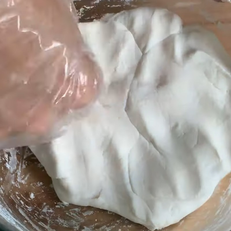 Bước 3 Trộn và nhồi bột làm vỏ bánh Bánh trôi tàu nhân vừng đen (sủi dìn)